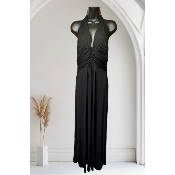 Fashions Best Kept Secret Bra Tops Black Elegant Maxi Dress Stretch Size Large - Picture 3 of 16
